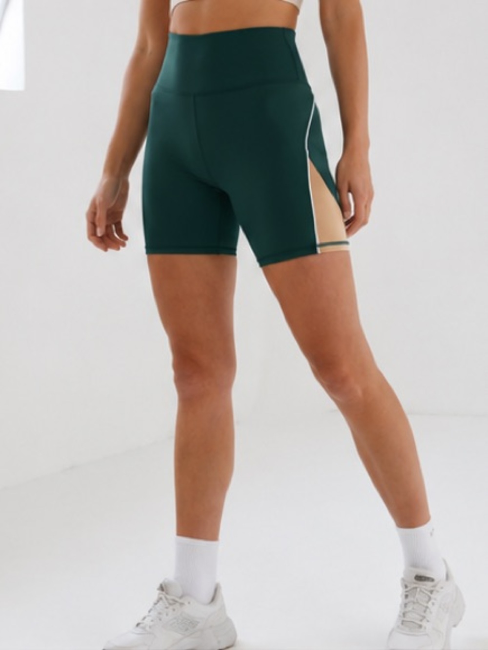 AllFenix Reflex 6” Green Colorblock Bike Shorts Pine Small